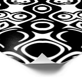 Poster Motif Mandala noir et blanc (Coin)