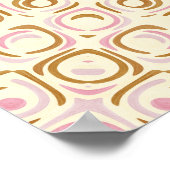 Poster Motif Mandala Rose Doré Chaud (Coin)