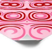 Poster Motif Mandala Rouge et Rose (Coin)