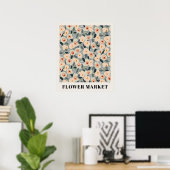 Poster Motif Marché Fleur Fleurie Encre - Prairie Ensolei (Bureau à domicile)