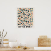 Poster Motif Marché Fleur Fleurie Encre - Prairie Ensolei (Cuisine)