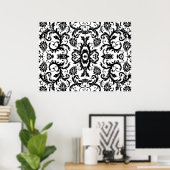 Poster Motif Mariage Damask Swirl 2 (Bureau à domicile)