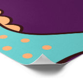 Poster motif marin enfantin sans soudure avec hippocampes (Coin)