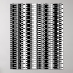 Poster Motif mathématique pixélisé