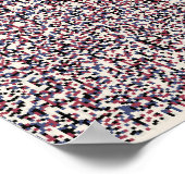 Poster Motif mathématique pixélisé (Coin)
