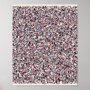 Poster Motif mathématique pixélisé