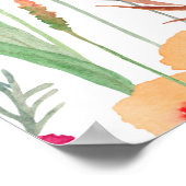 Poster Motif mignon sans soudure avec différentes fleurs (Coin)