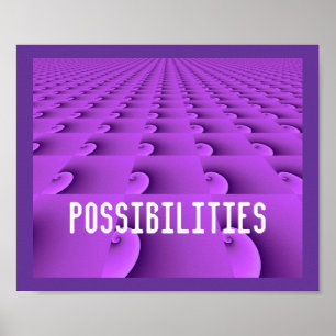 Poster Motif moderne à spirale violette - Possibilités