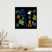 Poster motif moderne abstrait africain (Cuisine)