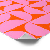 Poster Motif Moderne Du Milieu Du Siècle Préppant Rose Et (Coin)