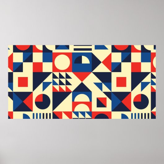 Poster Motif moderne géométrique du milieu du siècle - 60 (Devant)