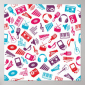 Poster Motif musical (Devant)