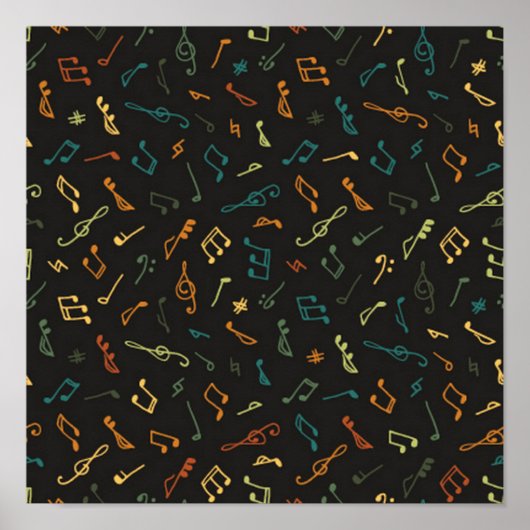 Poster Motif musical (Devant)