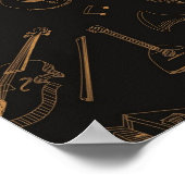 Poster Motif musical (Coin)