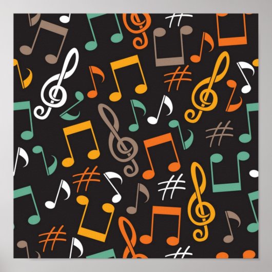 Poster Motif musical (Devant)