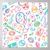 Poster Motif musical (Devant)