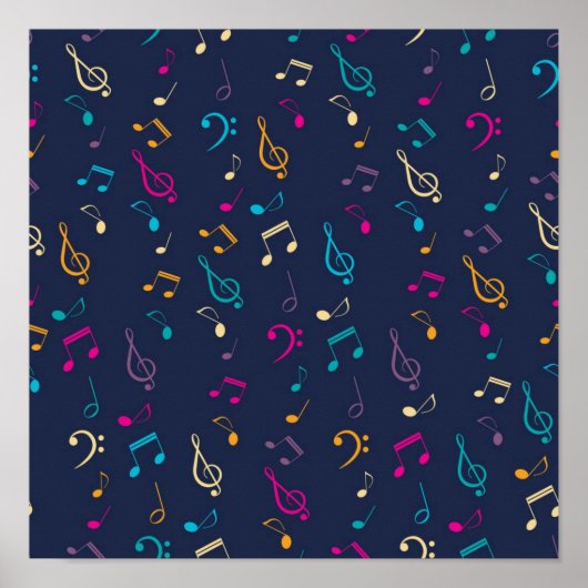 Poster Motif musical (Devant)