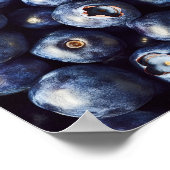 Poster Motif myrtille (Coin)