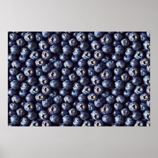 Poster Motif myrtille (Devant)