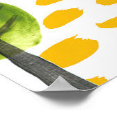 Poster Motif Naïve Green Black Tree (Coin)