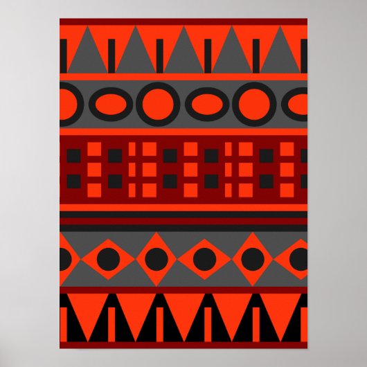 Poster Motif natif Aztec (Devant)