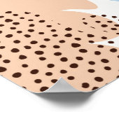 Poster Motif naturel abstrait et transparent sur fond bla (Coin)