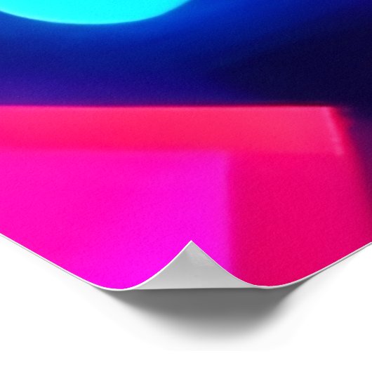 Poster Motif Neon Circle Vortex (Coin)