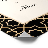 Poster Motif noir arabe en or islamique (Coin)