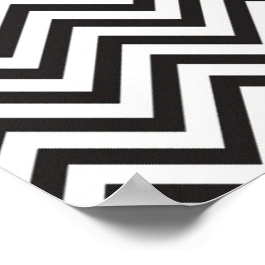 Poster Motif noir Chevron (Coin)