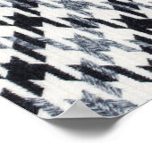 Poster Motif noir et blanc Houndstooth (Coin)