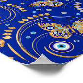 Poster Motif oculaire du papillon d'or (Coin)