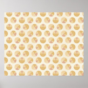 Poster Motif orange de cercle d'étape de Geo de