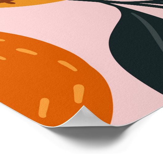 Poster Motif orange vibrant (Coin)