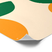 Poster Motif Oranges De Fruits Citriques De Style Moderne (Coin)