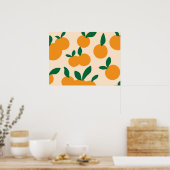 Poster Motif Oranges De Fruits Citriques De Style Moderne (Cuisine)