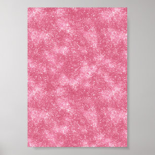 Poster Motif Pailleté Rose Bonbon Clair