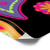 Poster Motif Paisley sans couture Coloré (Coin)