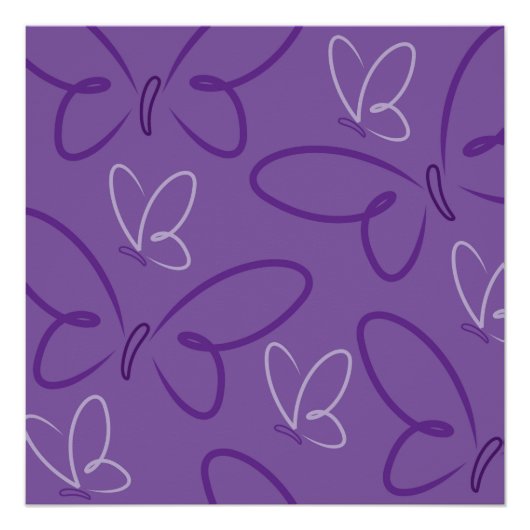 Poster Motif papillon (Devant)
