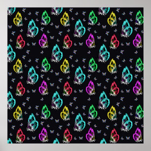 Poster Motif papillon coloré Télécharger