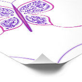 Poster Motif Papillon Violet (Coin)