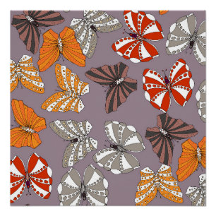 Poster Motif papillons