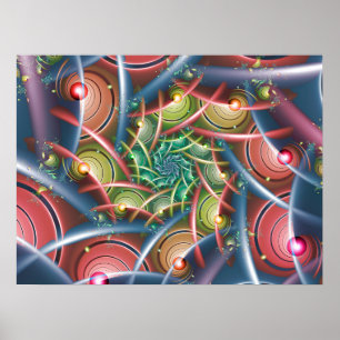 Poster Motif pastel en rotation
