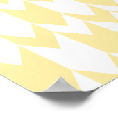 Poster Motif Pastel Jaune et Blanc Chevron. (Coin)