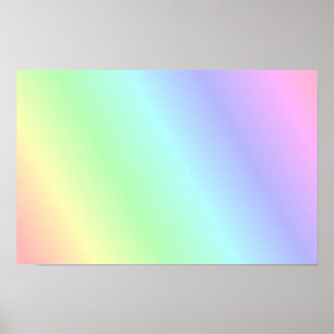Poster Motif pastel multicolore