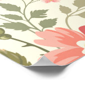 Poster motif patchwork floral sans couture avec des roses (Coin)