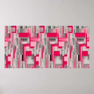 Poster motif patchwork numérique aquarelle sans couture