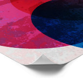 Poster Motif patiné du diagramme de Venn (Coin)