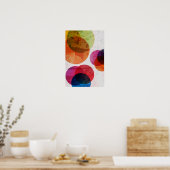 Poster Motif patiné du diagramme de Venn (Cuisine)