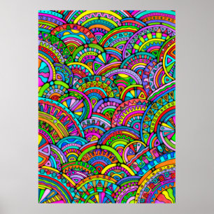 Poster Motif Peint À La Main Et Numériquement Art 27