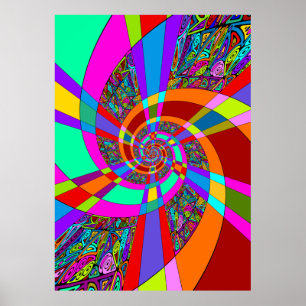 Poster Motif Peint À La Main Et Numériquement Art 3